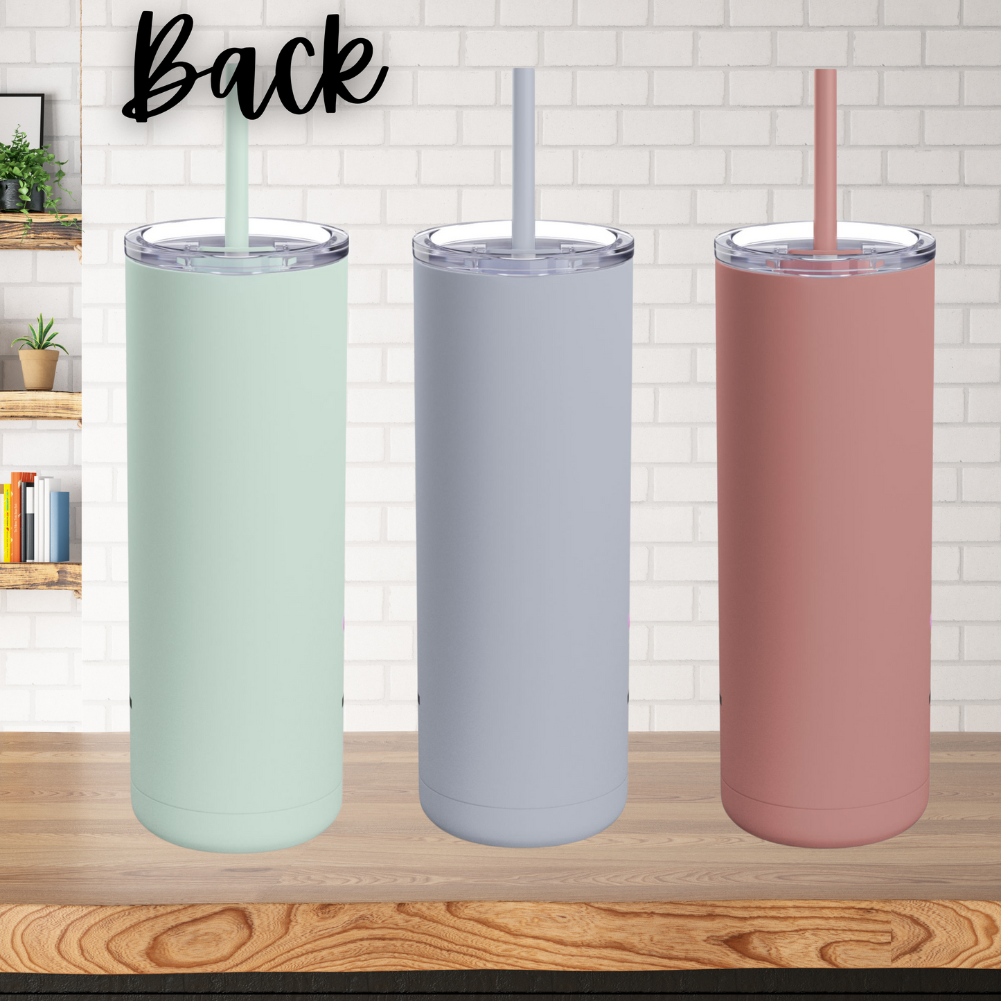 Monogram Floral Personalized Skinny Tumbler, 20oz with Hummingbird & Initial, Custom Drinkware, Gift for Her, Birthday, Bridal Shower, Summer