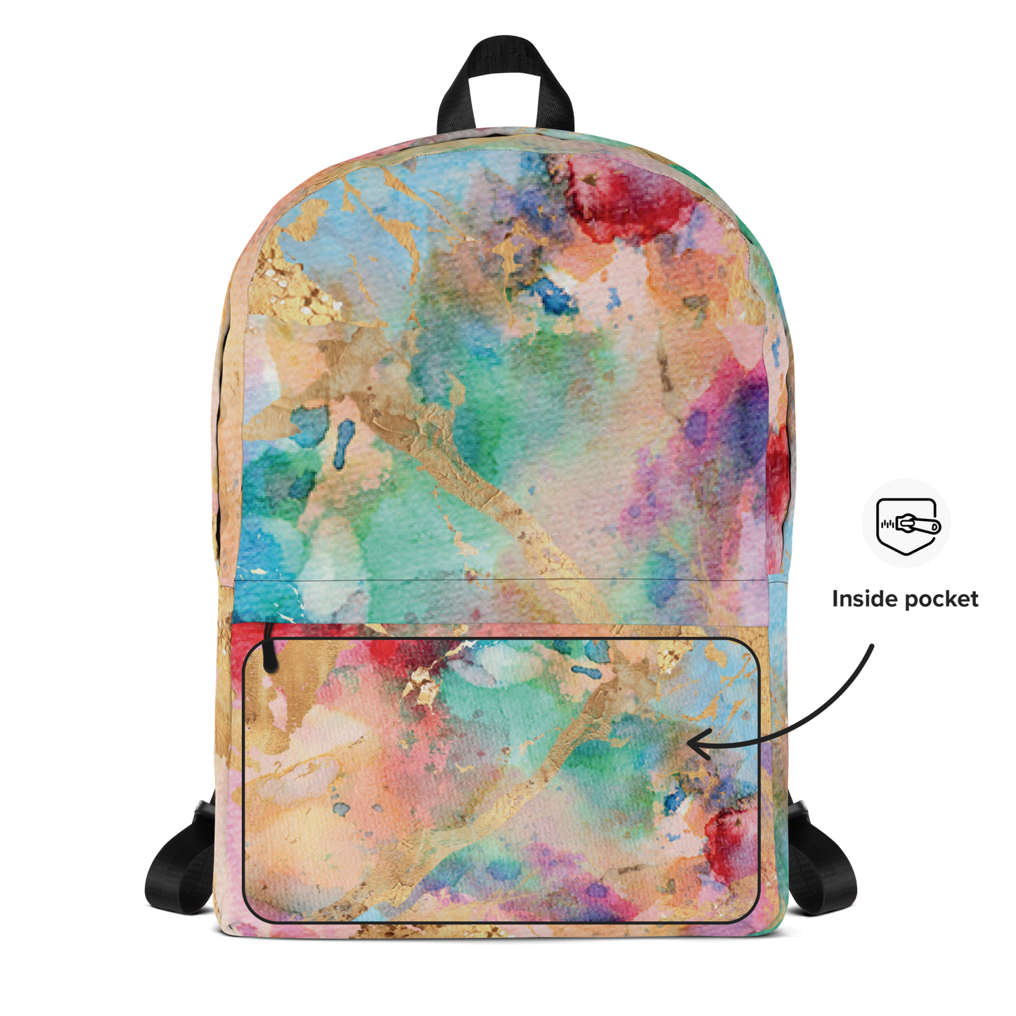 Watercolor & Gold Foil Backpack